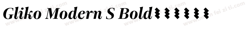 Gliko Modern S Bold字体转换